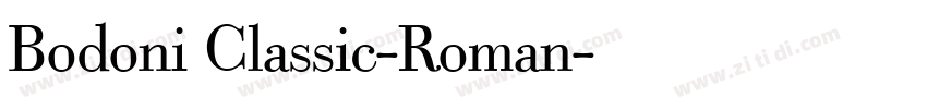 Bodoni Classic-Roman字体转换